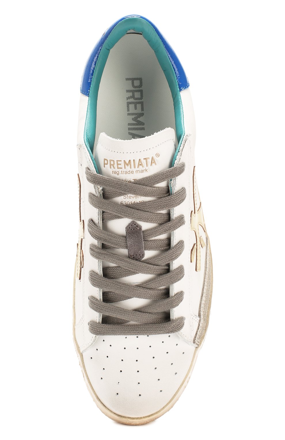 Кожаные кеды steven PREMIATA синего цвета по цене 30950 руб., арт. STEVEN-D/VAR4716, фото 5 Кожаные кеды steven PREMIATA, арт. STEVEN-D/VAR4716, фото 5