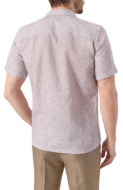 Рубашка из хлопка и льна CANALI, арт. CSM3055/GL03520, фото 4