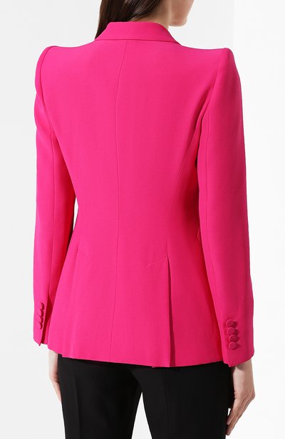 Жакет ALEXANDER MCQUEEN розового цвета по цене 179500 руб., арт. 610628/QEAAA, фото 4 Жакет ALEXANDER MCQUEEN, арт. 610628/QEAAA, фото 4