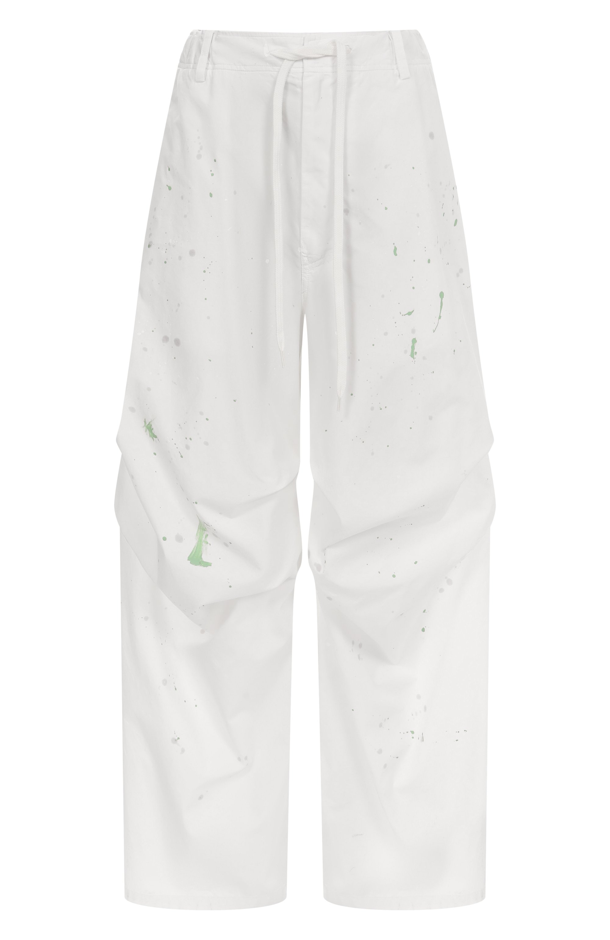 Хлопковые брюки MM6 белого цвета по цене 79950 руб., арт. S62KB0240/M35458, фото 1 Хлопковые брюки MM6, арт. S62KB0240/M35458, фото 1