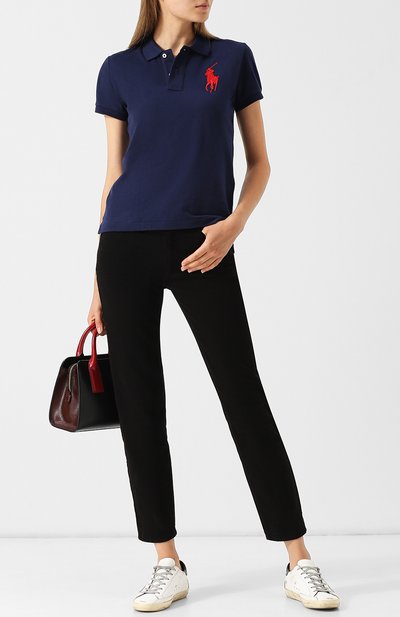 Хлопковое поло с логотипом бренда POLO RALPH LAUREN, арт. 211505656/002, фото 2