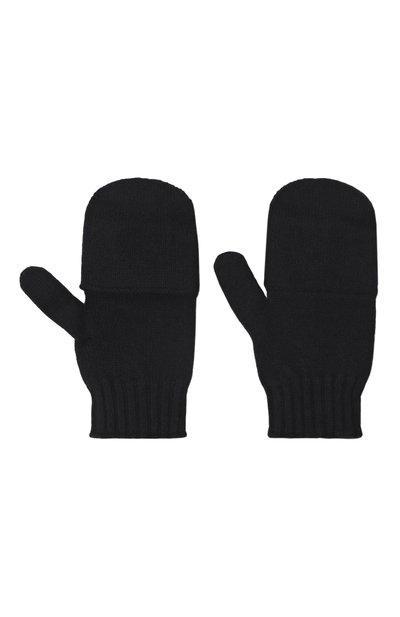 Кашемировые варежки-митенки TEGIN черного цвета по цене 15800 руб., арт. 1928-9907, фото 3 Кашемировые варежки-митенки TEGIN, арт. 1928-9907, фото 3