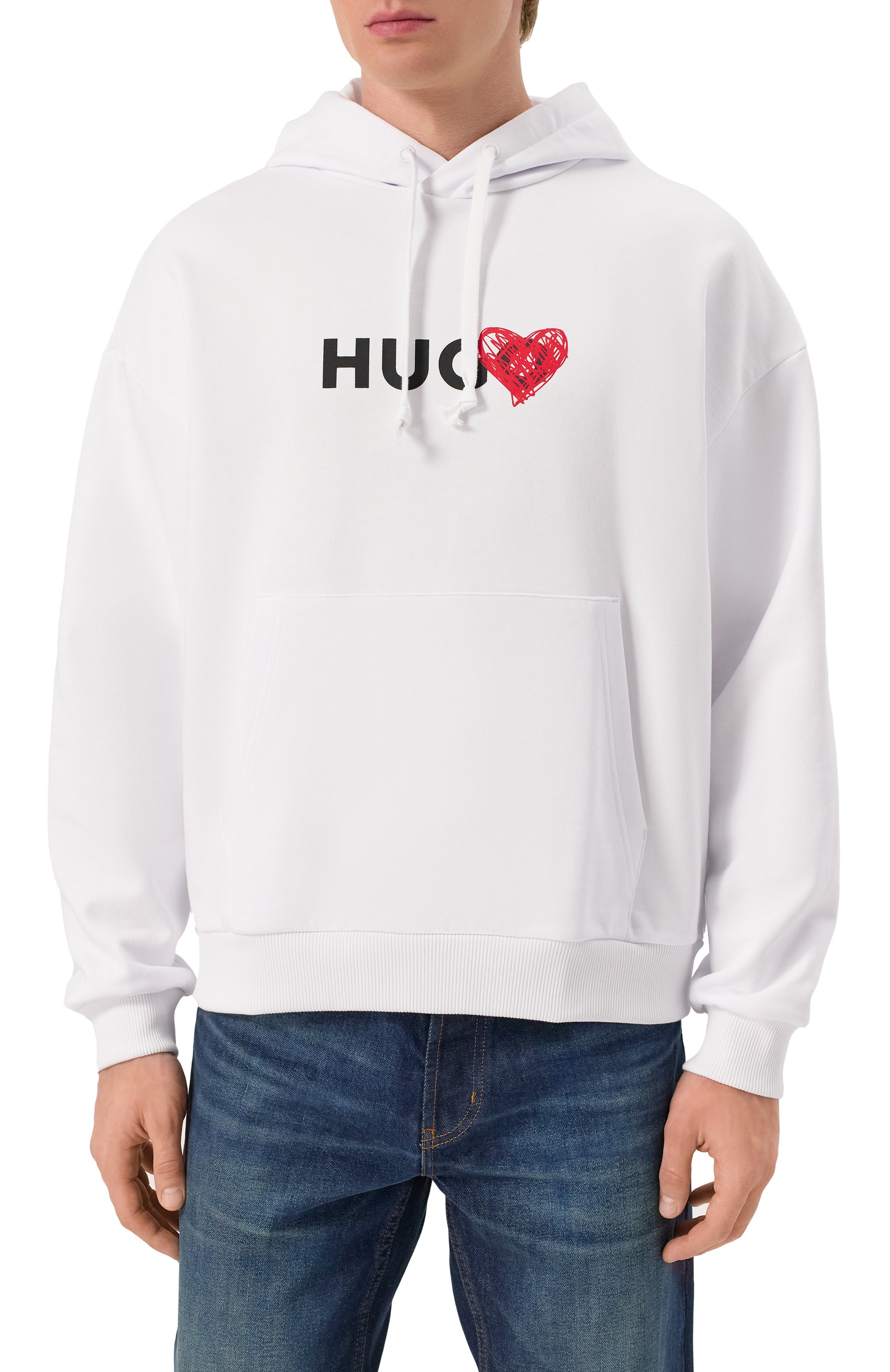 Хлопковое худи HUGO, арт. 50530577, фото 3