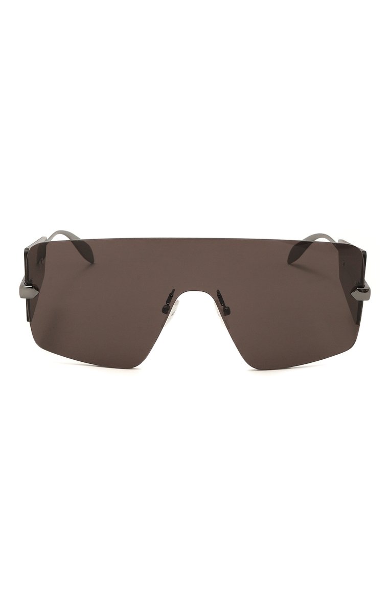Женские солнцезащитные очки ALEXANDER MCQUEEN черного цвета, арт. AM0460S 001 | Фото 3 (Региональные ограничения белый список (Axapta Mercury): Не проставлено; Нос: Не проставлено; Тип очков: С/з; Материал: Металл; Очки форма: Маска; Оптика Гендер: оптика-женское)