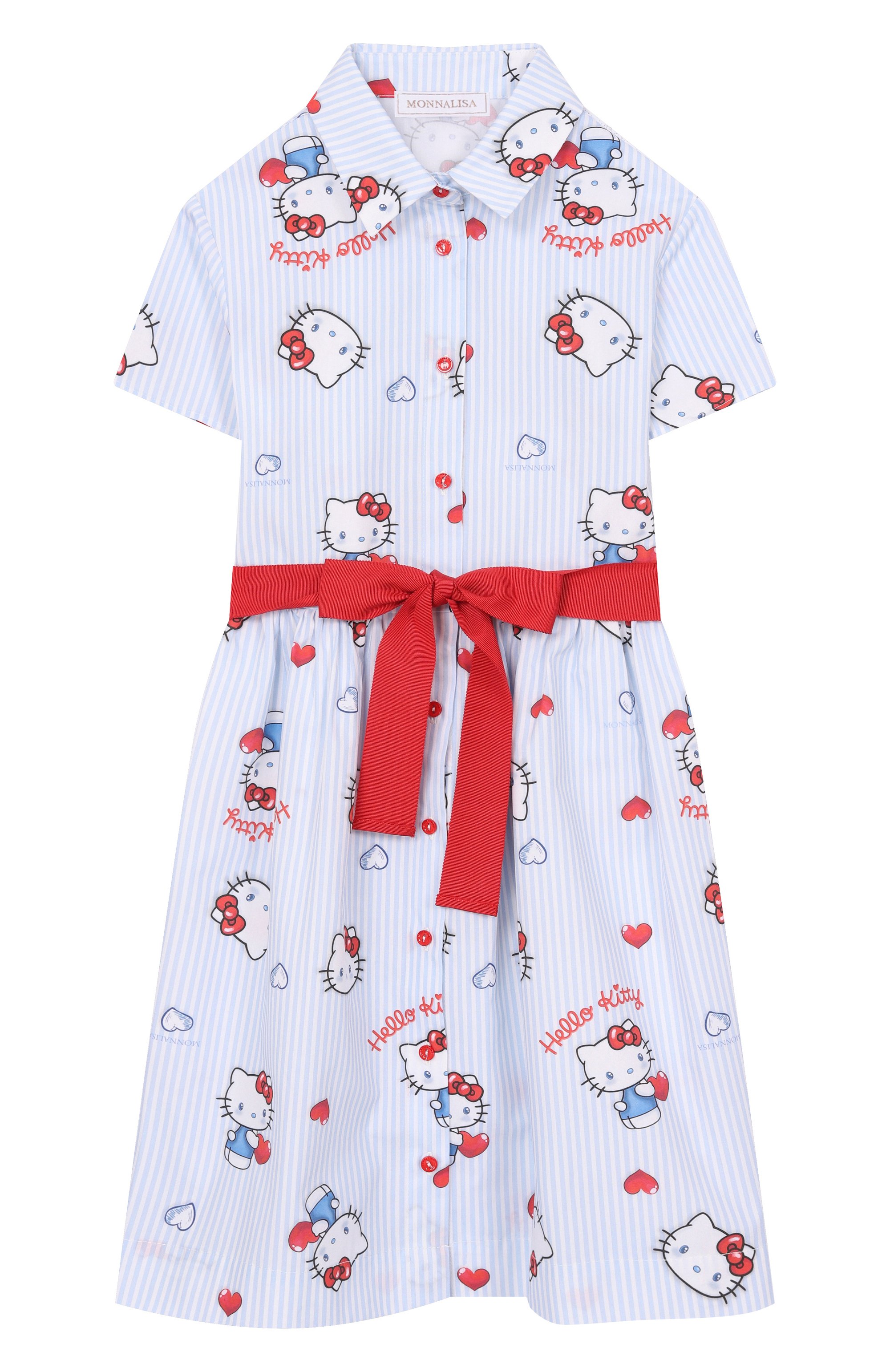 Хлопковое платье-рубашка MONNALISA, арт. 11G918, фото 1