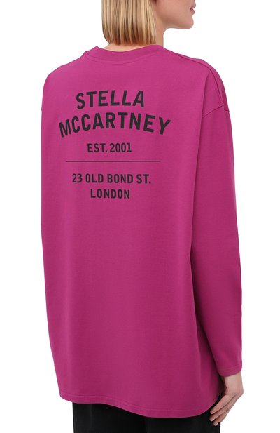 Хлопковый лонгслив STELLA MCCARTNEY фиолетового цвета по цене 28500 руб., арт. 601848/SMP87, фото 4 Хлопковый лонгслив STELLA MCCARTNEY, арт. 601848/SMP87, фото 4