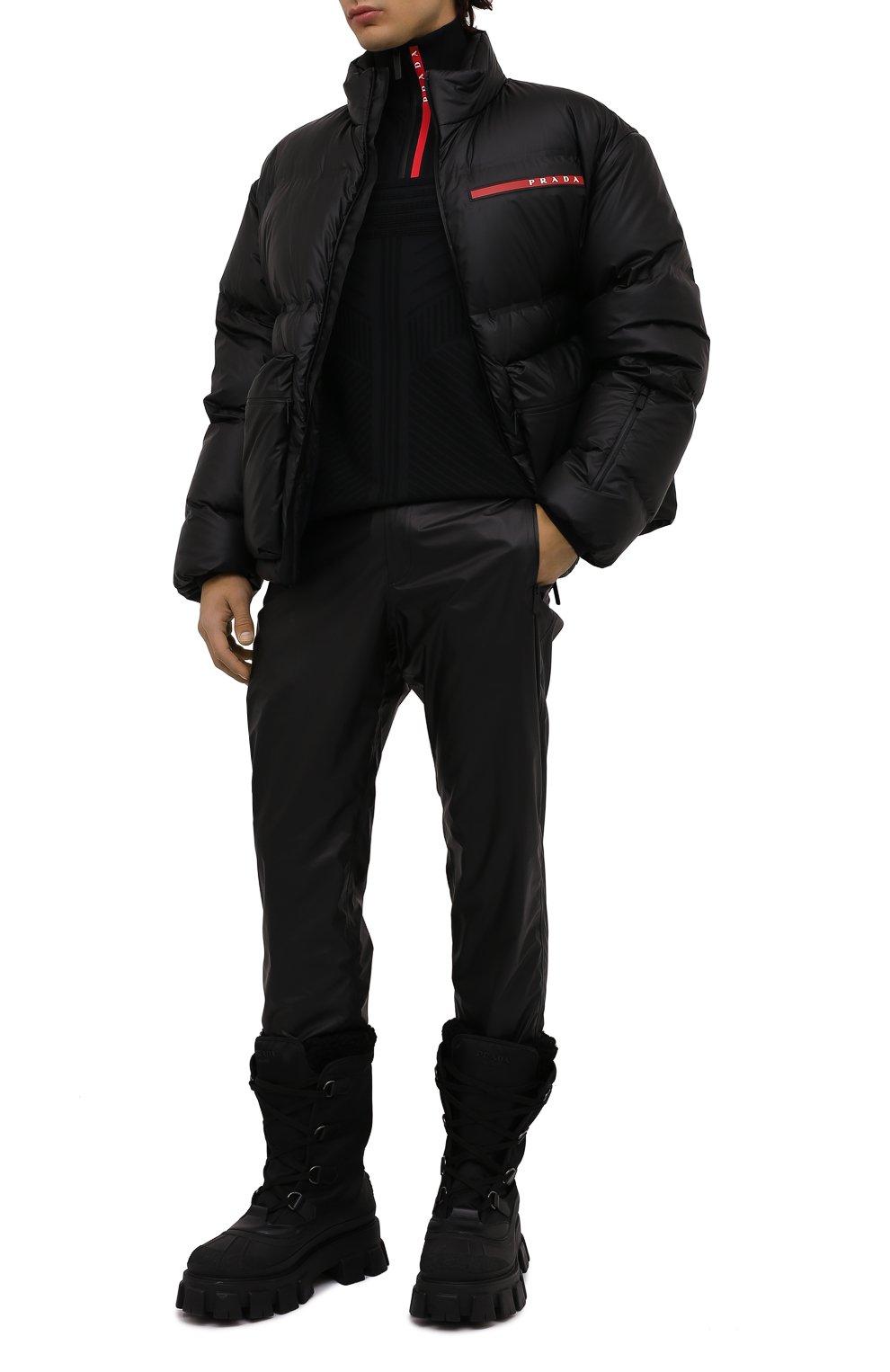 Комбинированные сапоги PRADA, арт. 2UE015-3LEO-F0002, фото 2