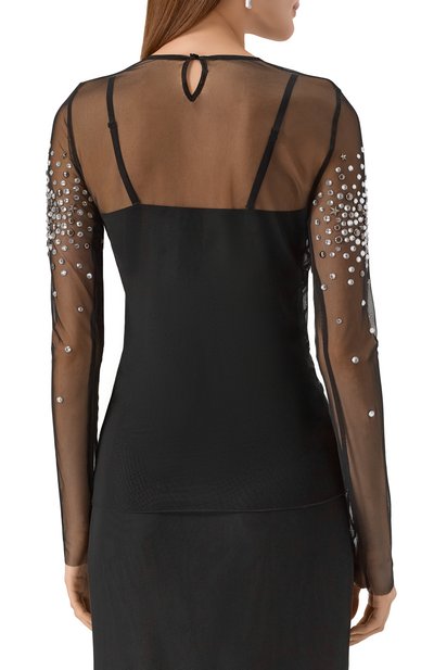 Топ с отделкой стразами ERIKA CAVALLINI, арт. P5W001, фото 4