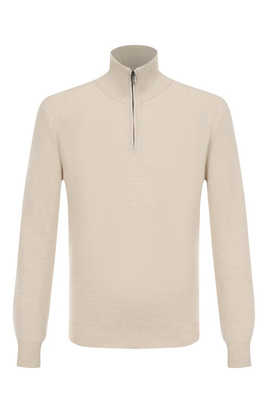 Джемпер из кашемира и шерсти Brioni UMS70L0CK12 Бежевый UMS70L0CK12