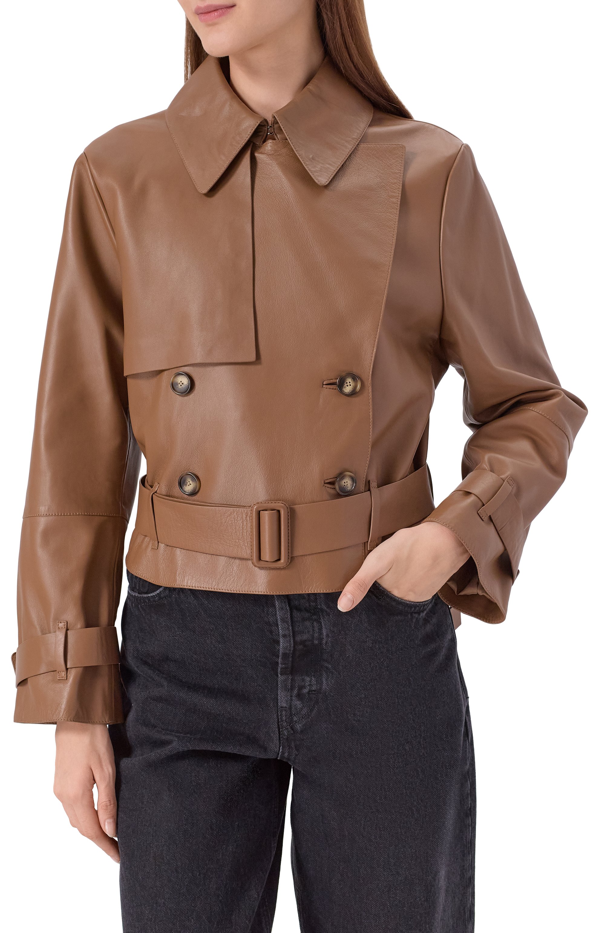 Кожаный тренч BOSS, арт. 50541289, фото 3