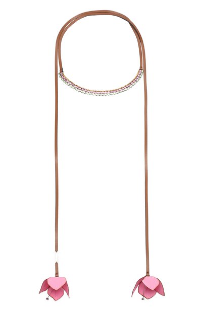 Кожаный кулон с текстильными подвесками в виде цветка MARNI, арт. C0MVW12A00/T2000, фото 1