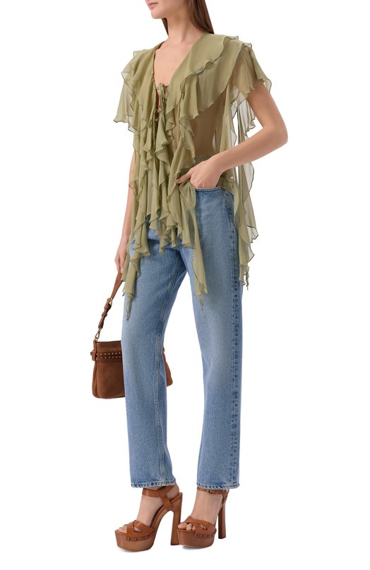 Кожаные босоножки Dsquared2 HSW0289/01500001 Коричневый  HSW0289/01500001 Фото 3