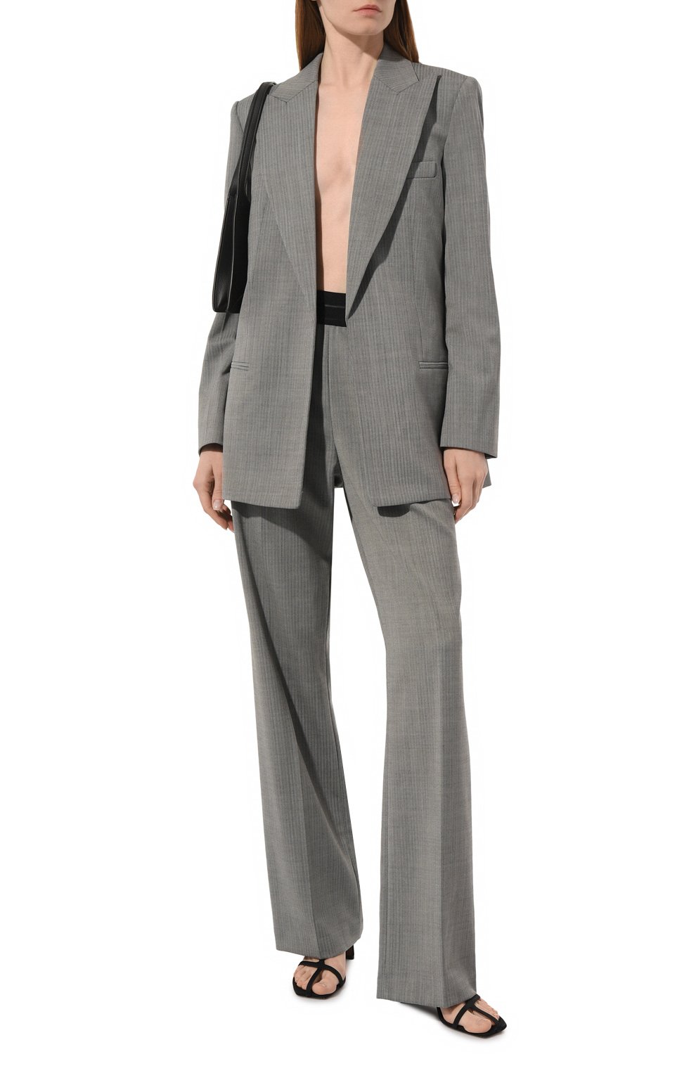 Брюки HELMUT LANG черно-белого цвета по цене 59150 руб., арт. N09HW206, фото 2 Брюки HELMUT LANG, арт. N09HW206, фото 2