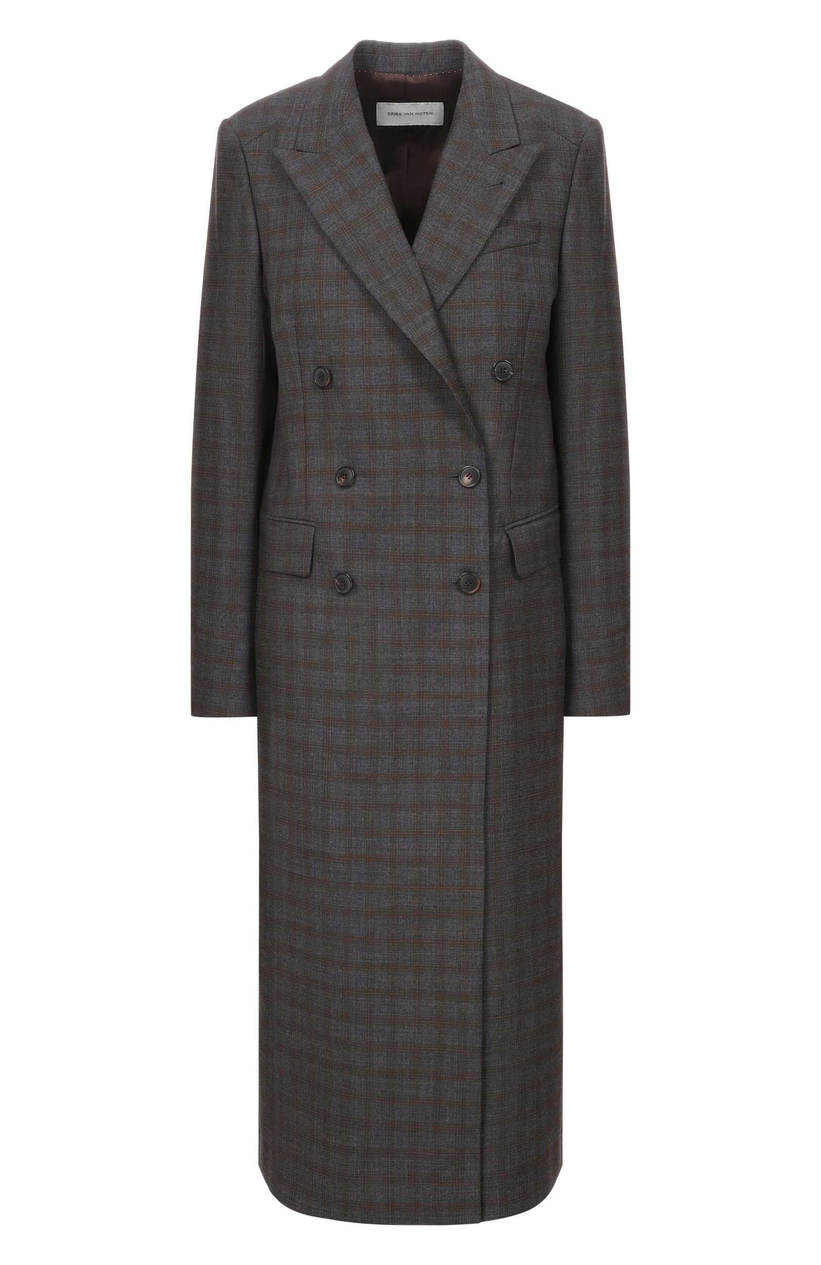 Шерстяное пальто DRIES VAN NOTEN серого цвета по цене 242500 руб., арт. 262-130201/4264, фото 1 Шерстяное пальто DRIES VAN NOTEN, арт. 262-130201/4264, фото 1