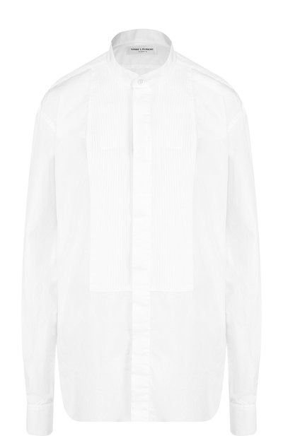 Однотонная хлопковая блуза своб одного кроя SAINT LAURENT, арт. 505321/Y216W, фото 1