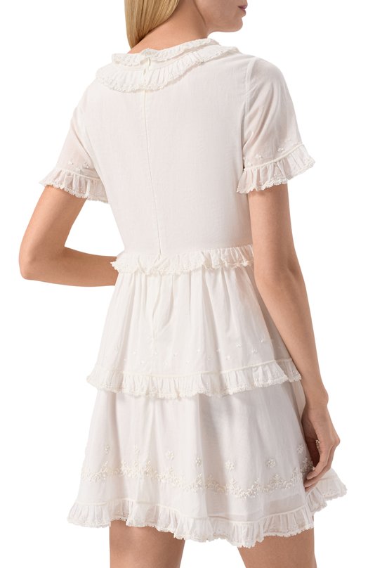 Хлопковое платье Valentino 6B3VAEL5907 Белый  6B3VAEL5907 Фото 4