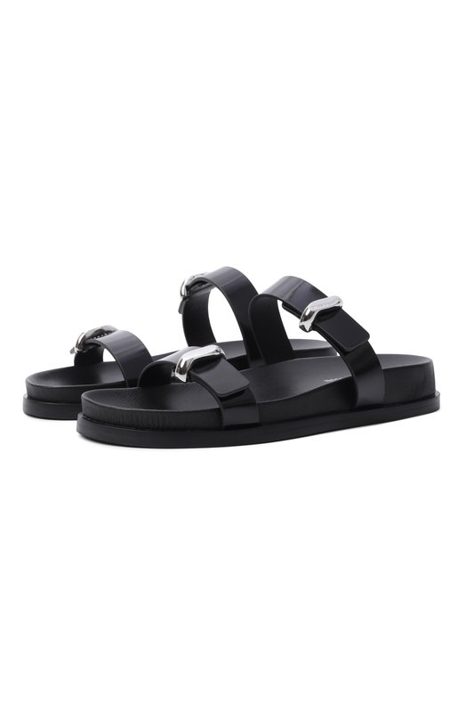 Кожаные шлепанцы Emporio Armani EW004050/AF21961 Чёрный EW004050/AF21961