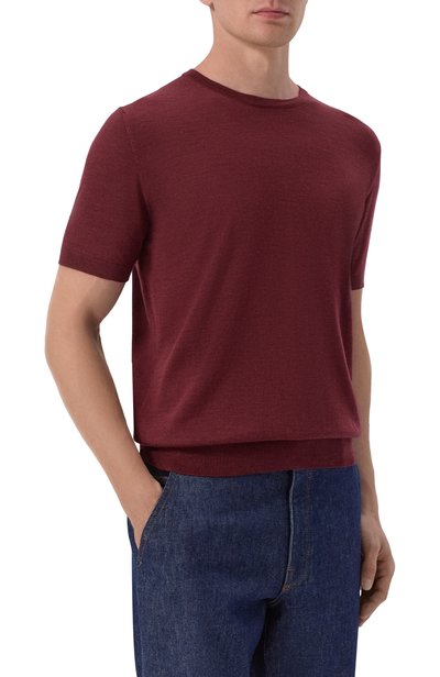 Шерстяной джемпер CORNELIANI бордового цвета по цене 63650 руб., арт. 28M525/2A25126, фото 3 Шерстяной джемпер CORNELIANI, арт. 28M525/2A25126, фото 3