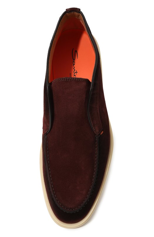 Замшевые ботинки Detroit Santoni MGDG17823TICBSH6 Бордовый  MGDG17823TICBSH6 Фото 6