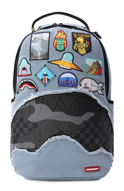 Рюкзак denim the journey begins SPRAYGROUND, арт. 910B8302NSZ/DENIM TEAR 3 AM PATCHES BACKPACK
