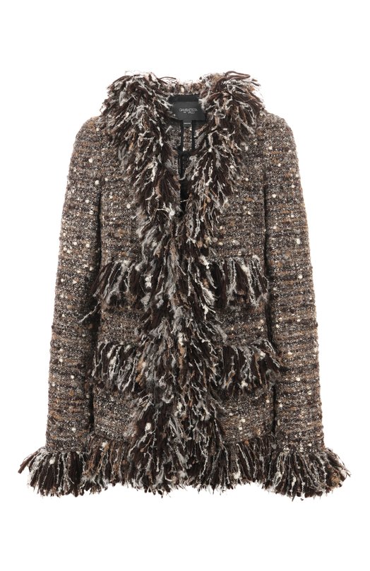 Шерстяной жакет Giambattista Valli 25FWSVCA6038/77GR0 Коричневый 25FWSVCA6038/77GR0