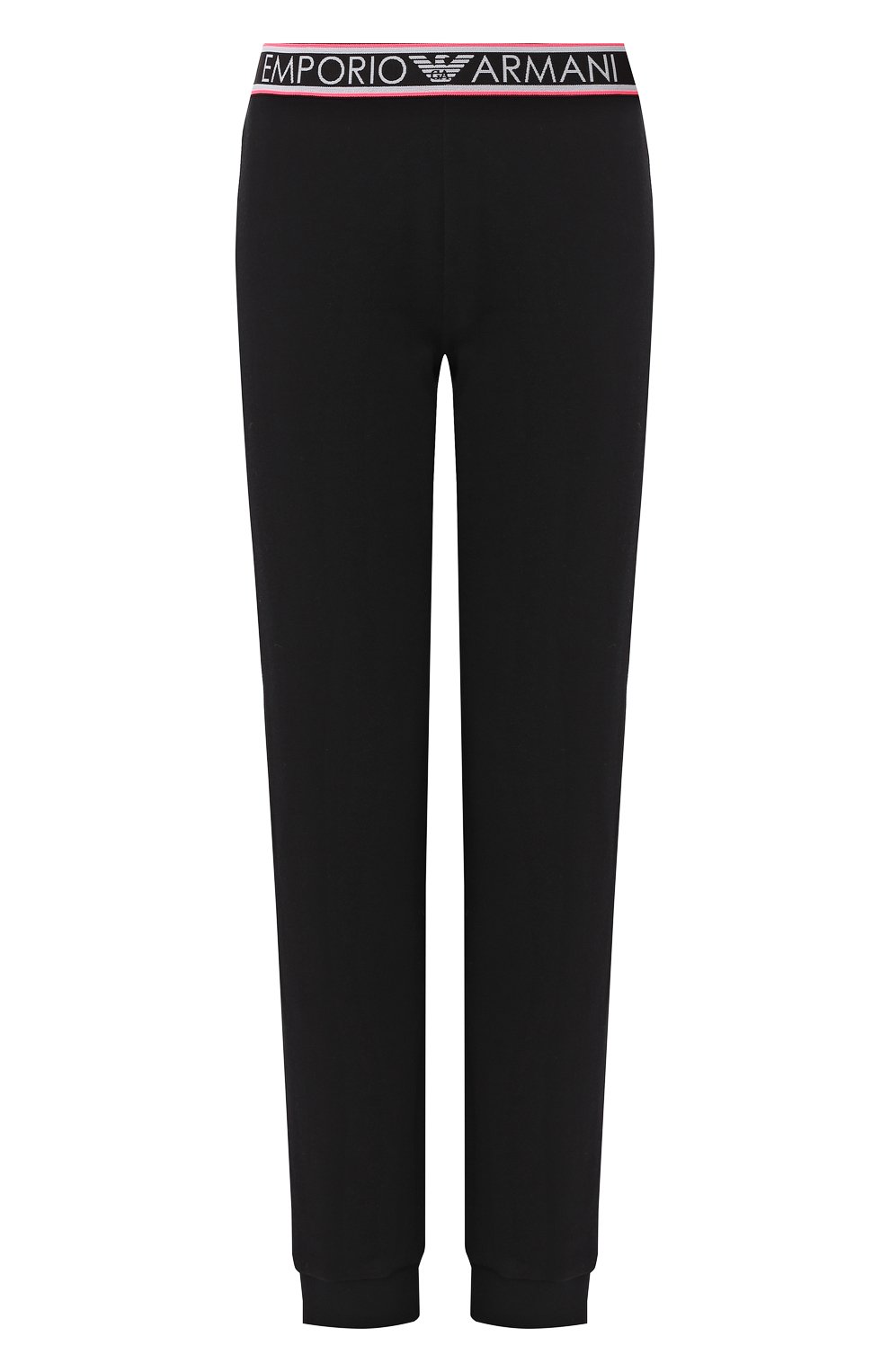 Хлопковые джоггеры EMPORIO ARMANI черного цвета по цене 12400 руб., арт. 163832/9P287, фото 1 Хлопковые джоггеры EMPORIO ARMANI, арт. 163832/9P287, фото 1