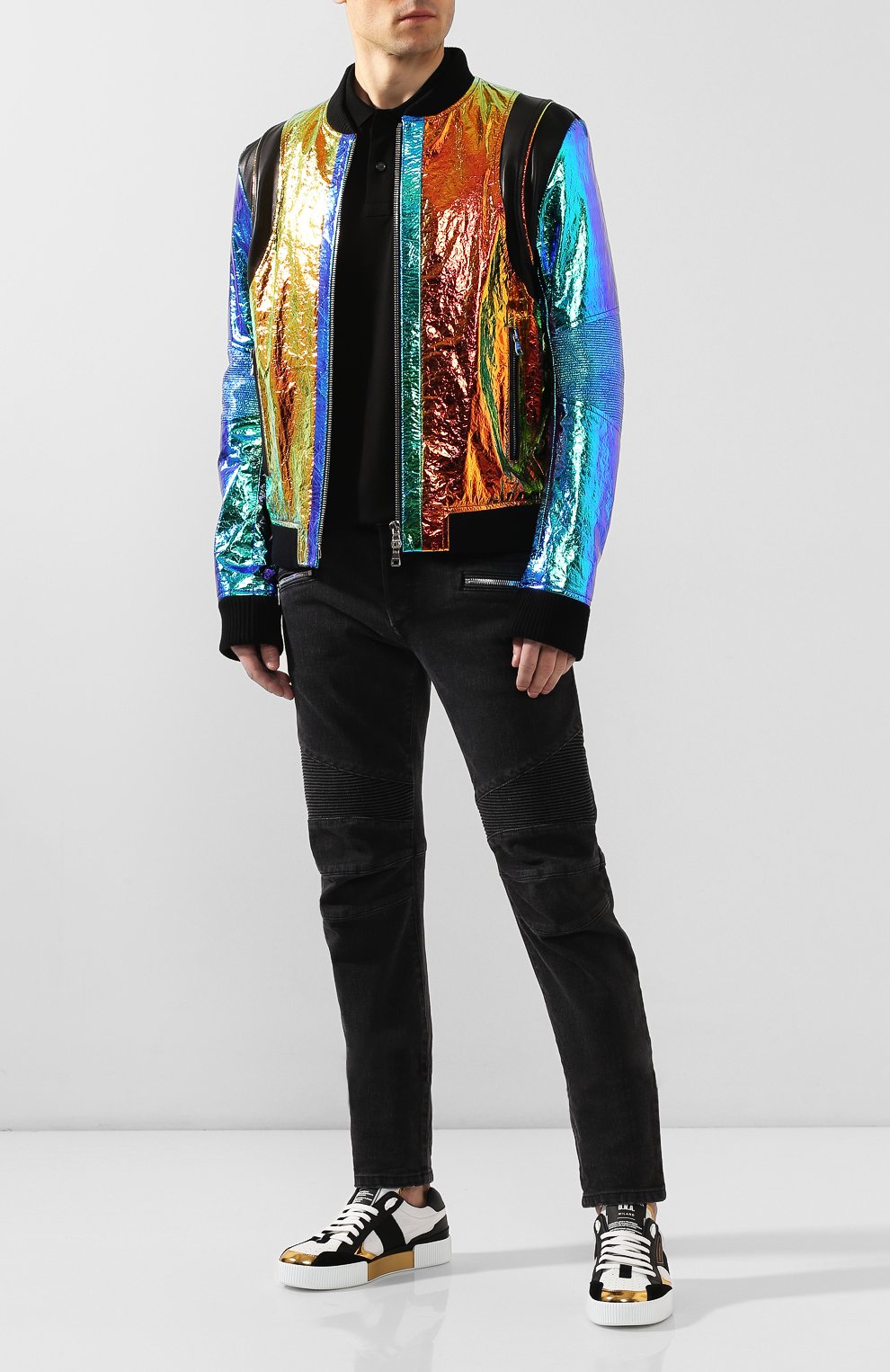 Кожаный бомбер BALMAIN, арт. TH08680/Z361, фото 2