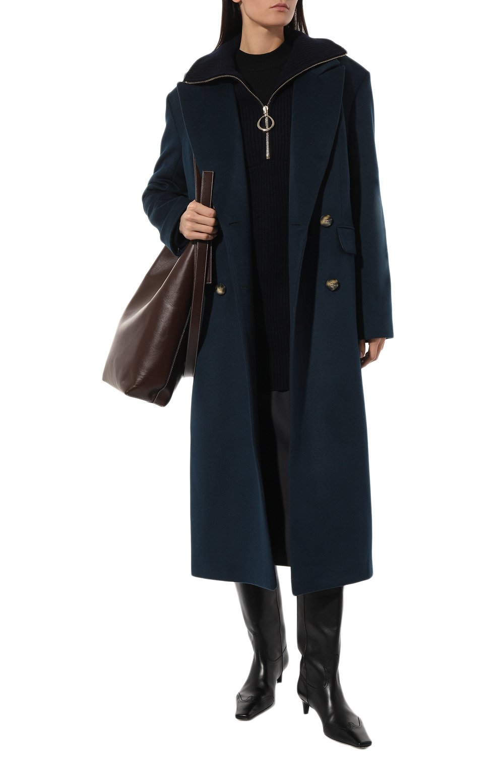 Пальто из шерсти и вискозы LESYANEBO, арт. ICONIC/H-405/OLZ, фото 2