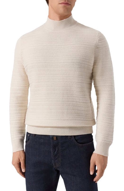 Свитер из шерсти и кашемира Corneliani 26M515-2625147 Белый  26M515-2625147 Фото 3