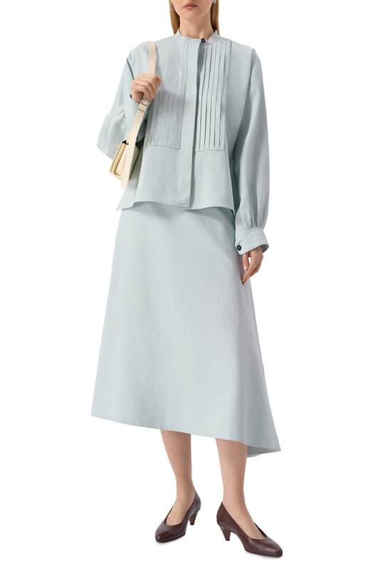 Льняная блузка Jil Sander J04DL0106-J60001 Голубой  J04DL0106-J60001 Фото 2