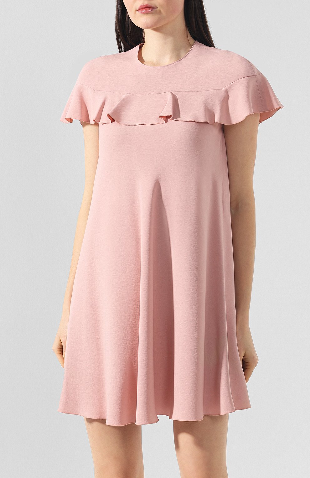 Платье с оборкой REDVALENTINO розового цвета по цене 32150 руб., арт. RR3VAB15/0F1, фото 3 Платье с оборкой REDVALENTINO, арт. RR3VAB15/0F1, фото 3
