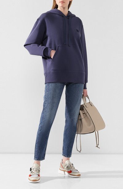 Хлопковое худи ACNE STUDIOS синего цвета по цене 39950 руб., арт. 2HK173/W, фото 2 Хлопковое худи ACNE STUDIOS, арт. 2HK173/W, фото 2