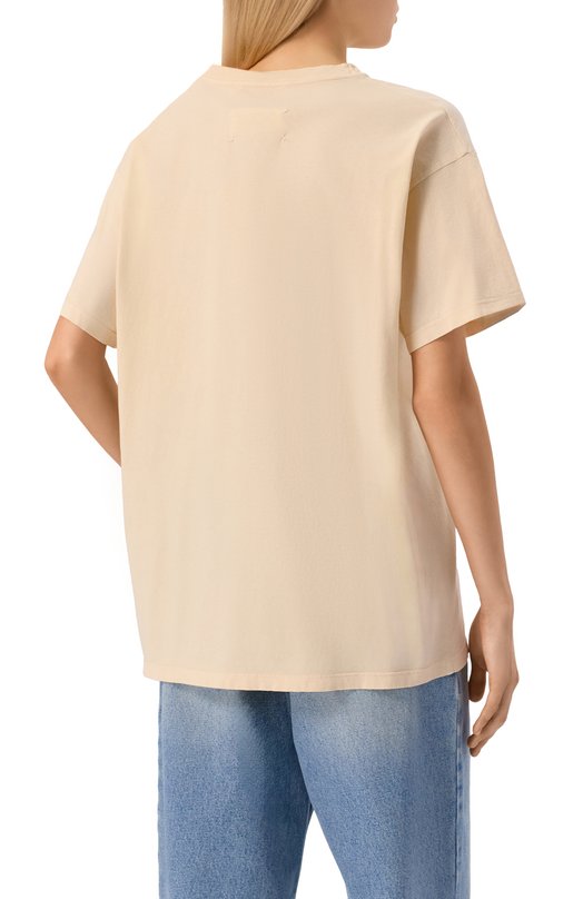 Хлопковая футболка Maison Margiela S51GC0537/S24575 Бежевый  S51GC0537/S24575 Фото 4
