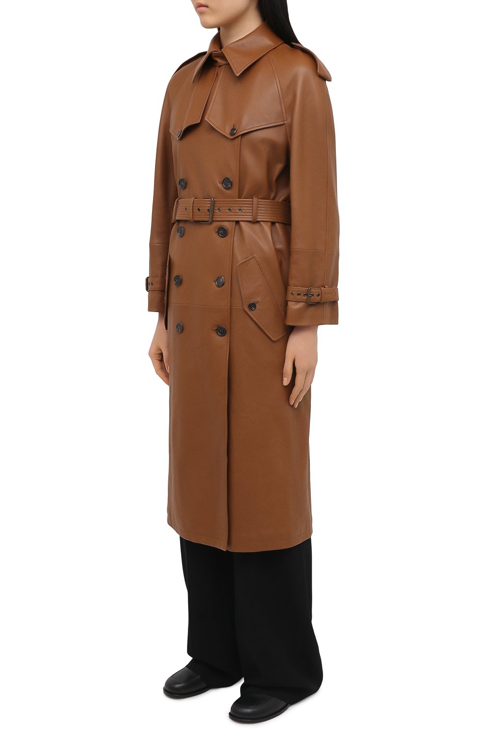 Кожаный плащ SAINT LAURENT, арт. 636949/Y50A2, фото 3