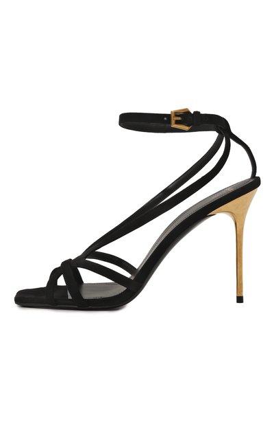 Замшевые босоножки ruby BALMAIN, арт. CN1UH974/LCMK, фото 4