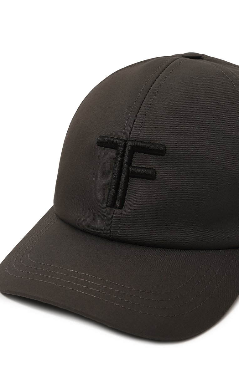 Мужская хлопковая бейсболка TOM FORD серого цвета, арт. MH003/TCN036G | Фото 4 (Материал: Хлопок, Текстиль; Нос: Не проставлено)