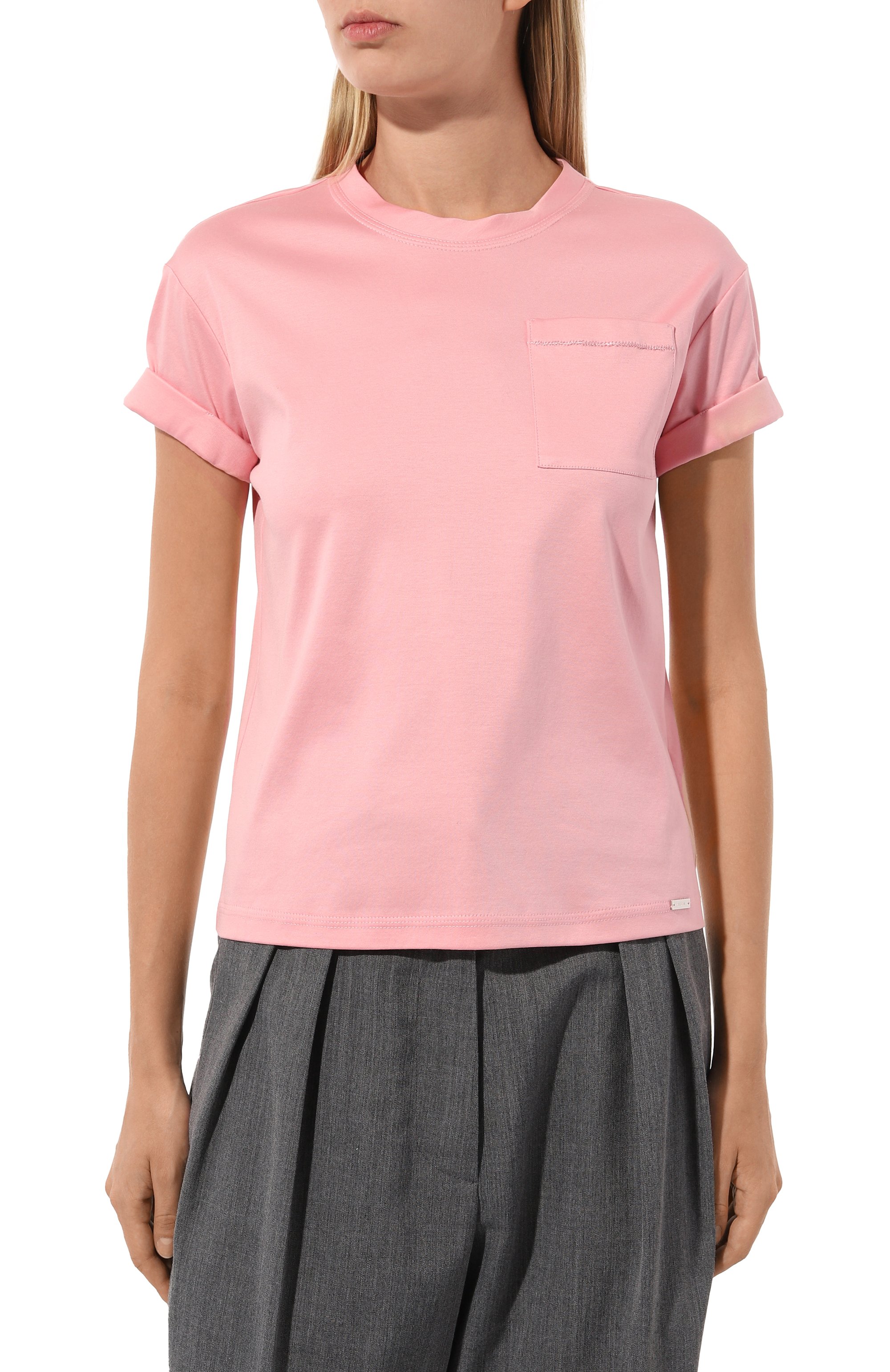 Хлопковая футболка KITON, арт. D55426H08051, фото 3