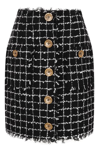 Женская твидовая юбка BALMAIN, арт. GF1LC885/XL62