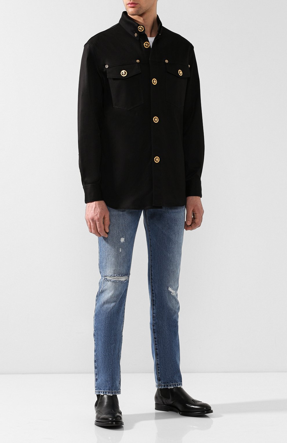 Хлопковая рубашка VERSACE, арт. A80289/A227768, фото 2