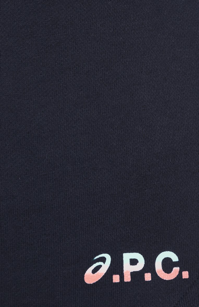 Женские хлопковые шорты a.p.c. x asics A.P.C. синего цвета, арт. C0EZD-F10210 | Фото 6 (Автоматизация ТО: Проставлено; Автоматизация состава: Проставлено; Материал внешний: Хлопок; Длина Ж (юбки, платья, шорты): Мини; Стили: Спорт-шик)