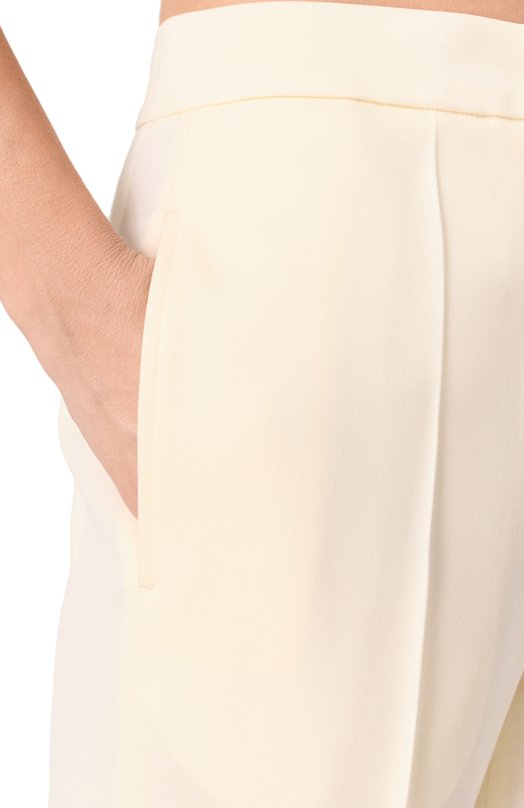 Шерстяные брюки Jil Sander J04KA0006/J40021 Кремовый  J04KA0006/J40021 Фото 5