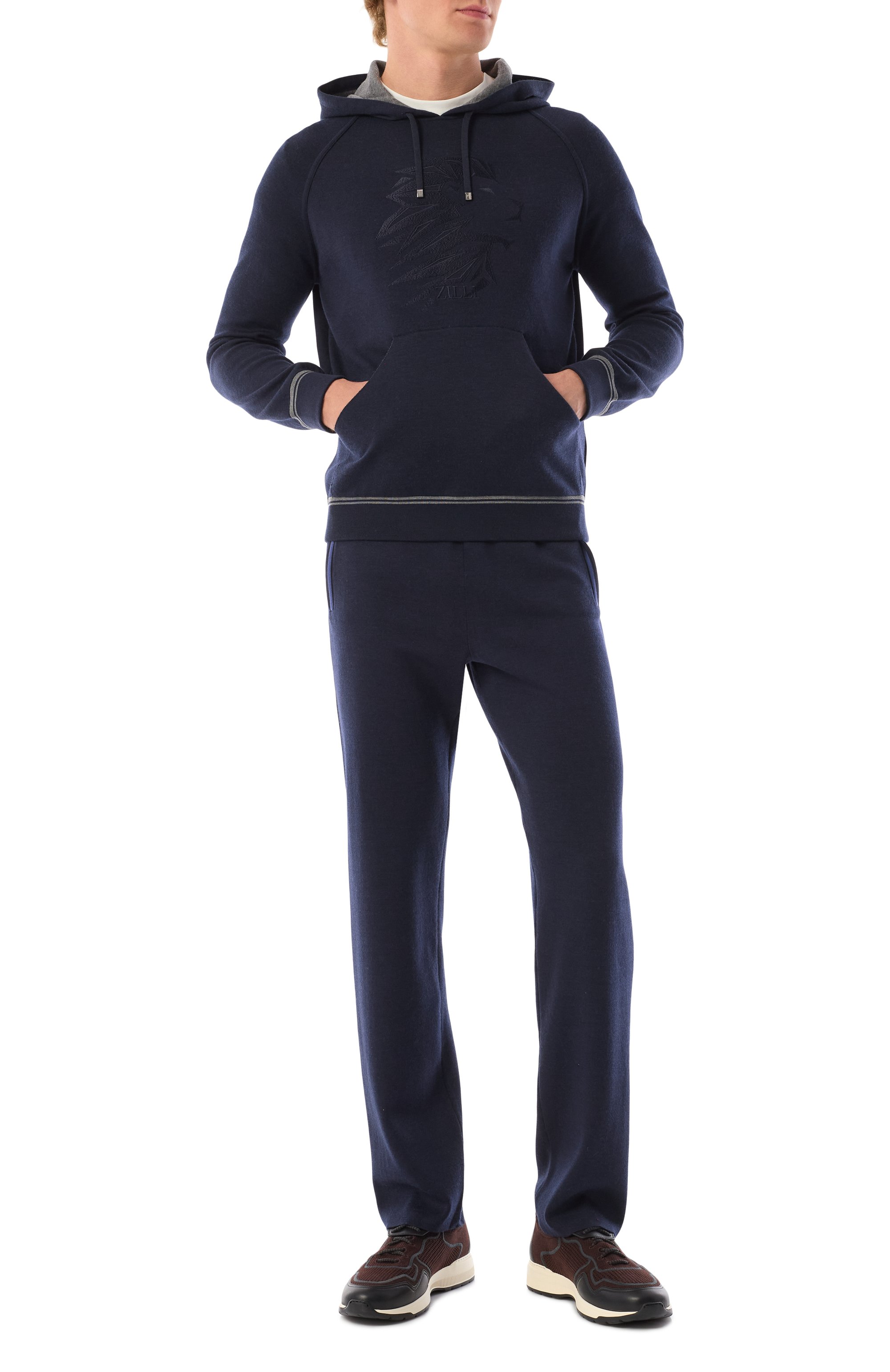 Брюки из шерсти и шелка ZILLI, арт. JSP011M0240VZDTB0, фото 2