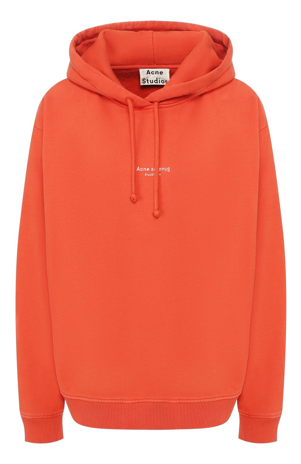 Хлопковое худи ACNE STUDIOS красного цвета по цене 53300 руб., арт. AI0049/W, фото 1 Хлопковое худи ACNE STUDIOS, арт. AI0049/W, фото 1