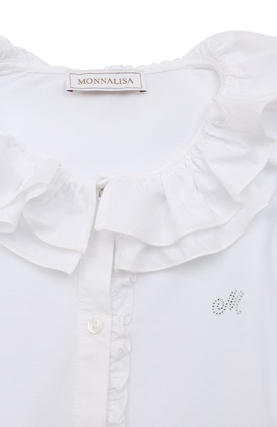 Хлопковая блузка MONNALISA, арт. 18BPAT, фото 3