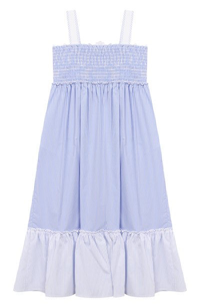 Хлопковый сарафан ERMANNO SCERVINO голубого цвета по цене 21400 руб., арт. 44 I AB24 PRI/4-8, фото 2 Хлопковый сарафан ERMANNO SCERVINO, арт. 44 I AB24 PRI/4-8, фото 2