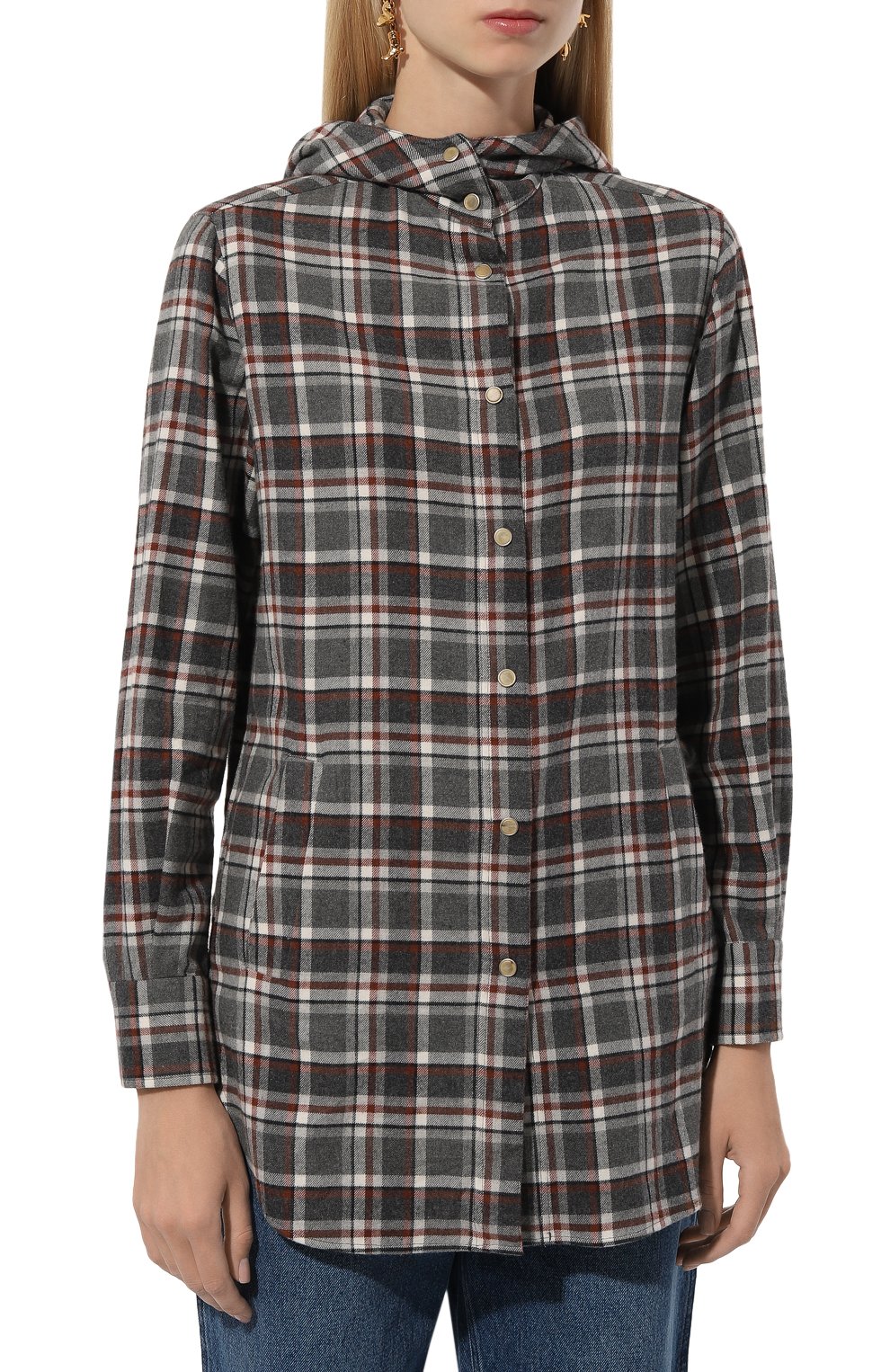 Хлопковая рубашка KITON, арт. D54435H0907107, фото 3