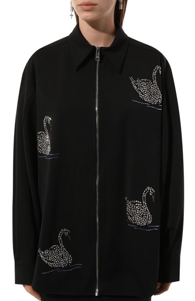 Рубашка с отделкой стразами MSGM, арт. 3742MDE11X/247810, фото 3