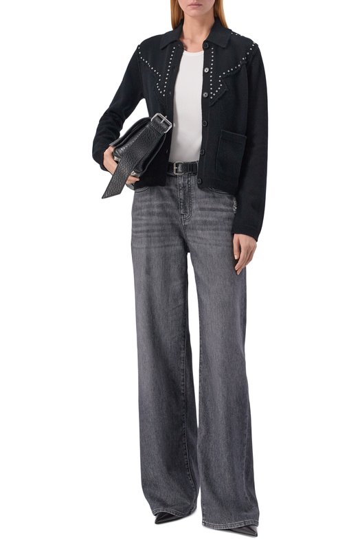 Кардиган из шерсти и кашемира Zadig and Voltaire KWCA01648 Чёрный  KWCA01648 Фото 2