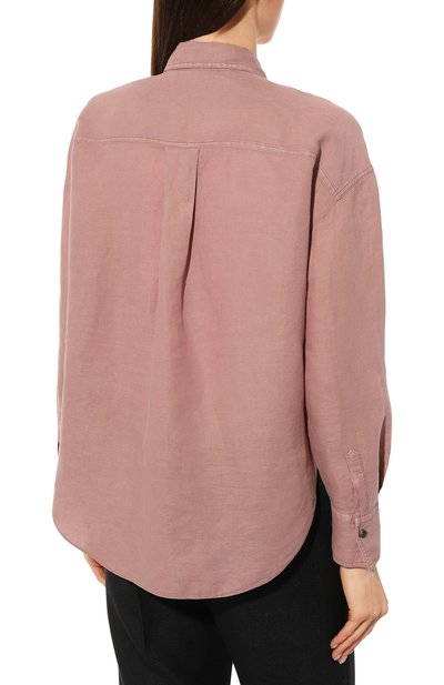 Рубашка изо льна и хлопка BRUNELLO CUCINELLI, арт. MD698B1064, фото 4