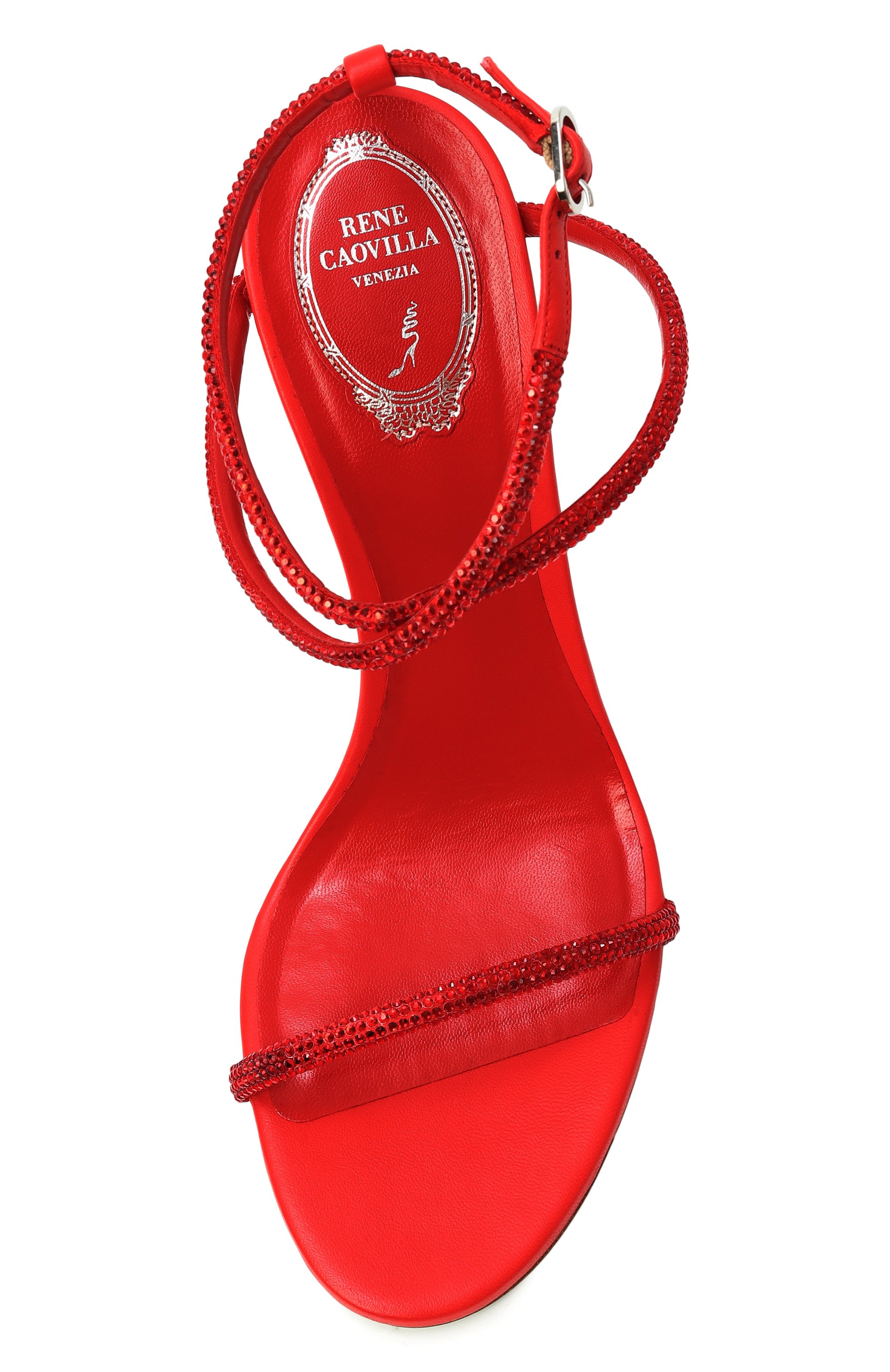 Текстильные босоножки margot 105 RENE CAOVILLA красного цвета по цене 157000 руб., арт. C11593-105/R001, фото 6 Текстильные босоножки margot 105 RENE CAOVILLA, арт. C11593-105/R001, фото 6